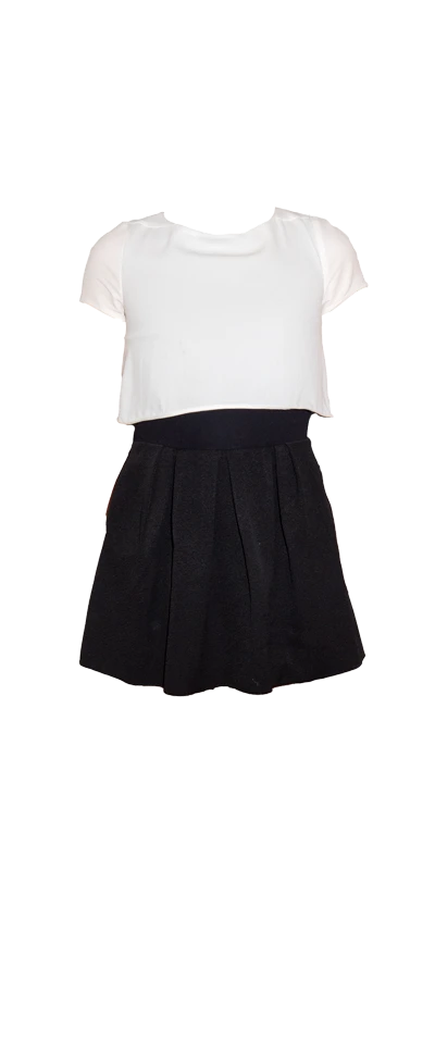 Maje Dress White and Black